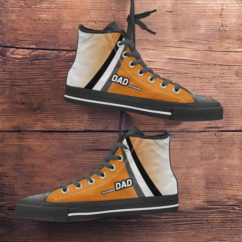 Tennessee DAD Basketball Fans Canvas High Top Shoes