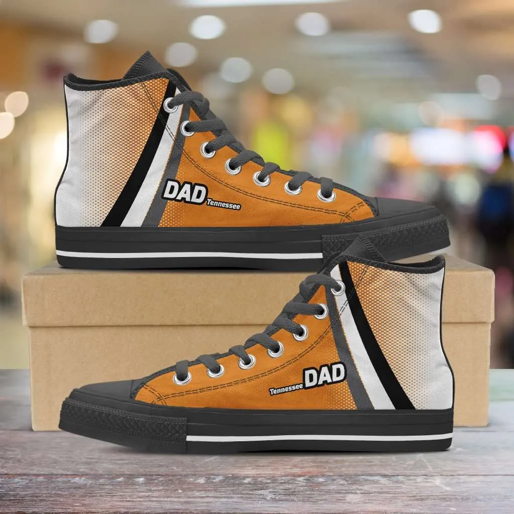 Tennessee DAD Basketball Fans Canvas High Top Shoes