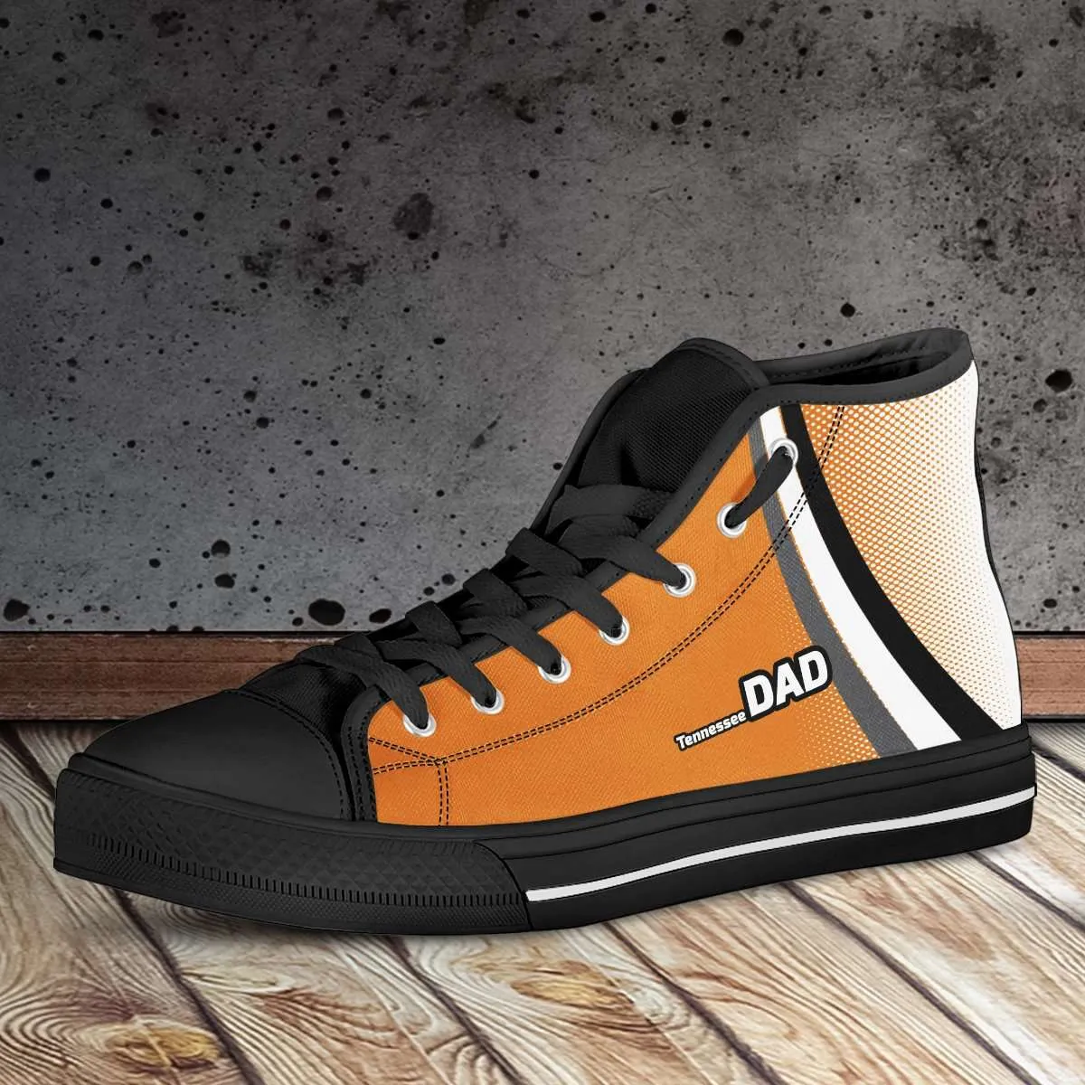 Tennessee DAD Basketball Fans Canvas High Top Shoes