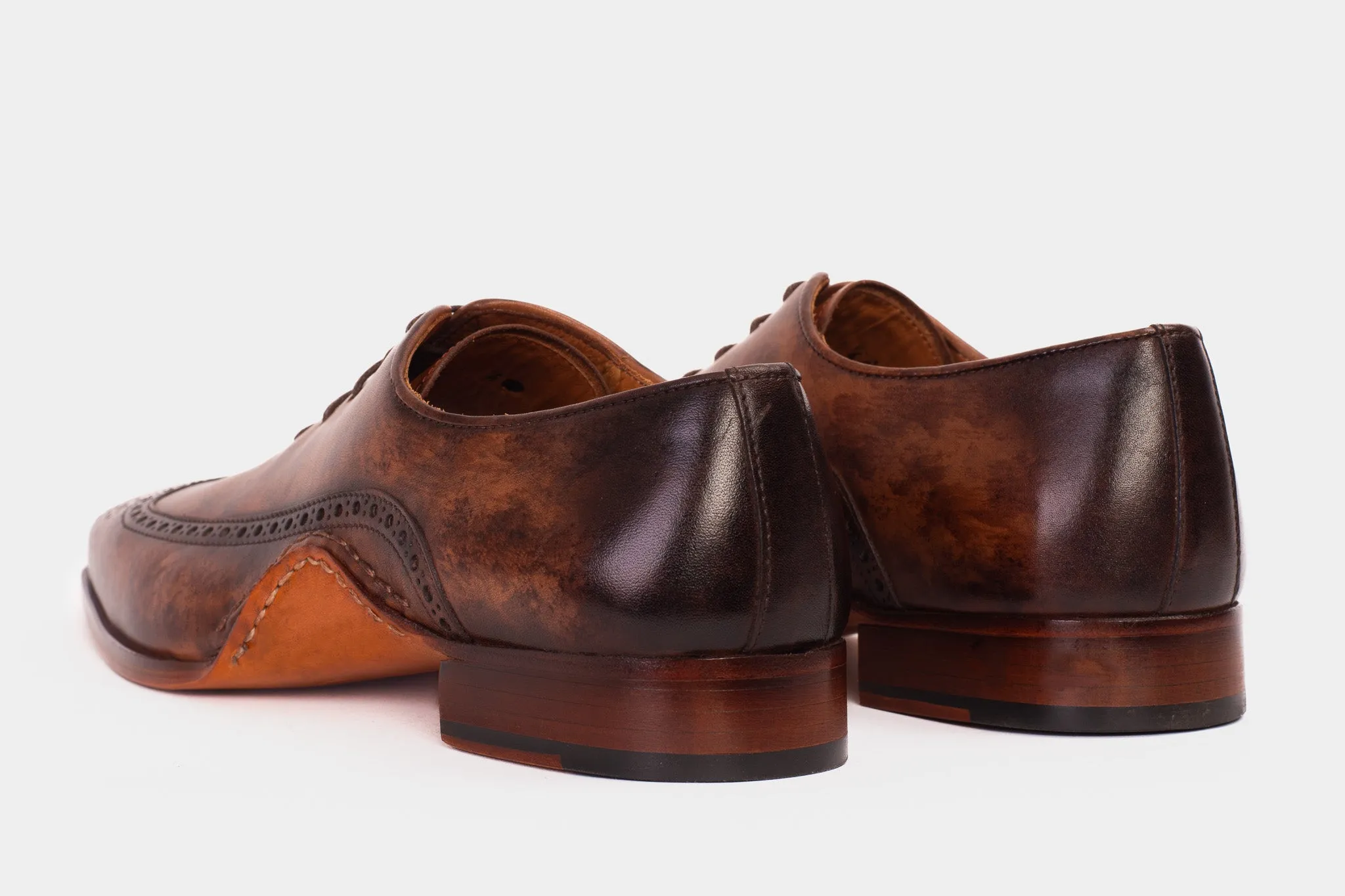 The Royal Hand Craft Brown Wingtip Oxford Men Shoe