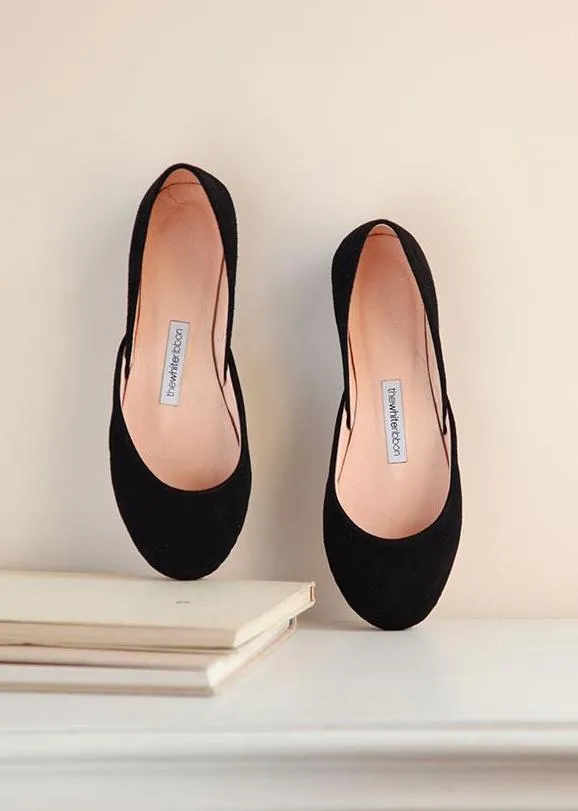 THEA BALLET FLATS – BLACK NUBUCK