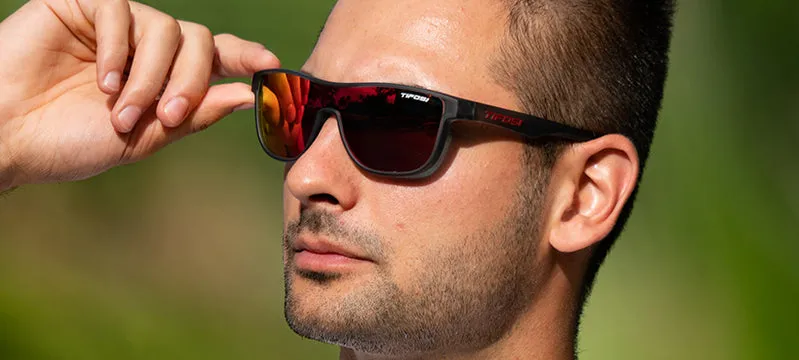 Tifosi Sizzle Sunglasses - Satin Vapor/Smoke Red