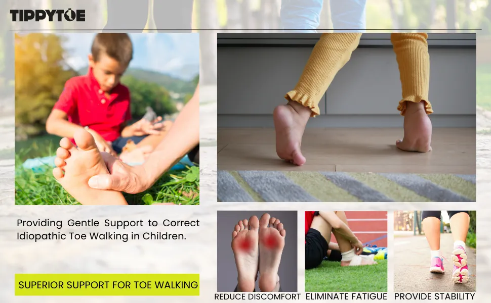 TippyToe Kids Carbon Fiber Insoles for Toe Walking, Tippy Toe Walking, Idiopathic Toe Walking,Toddlers and Big Kids