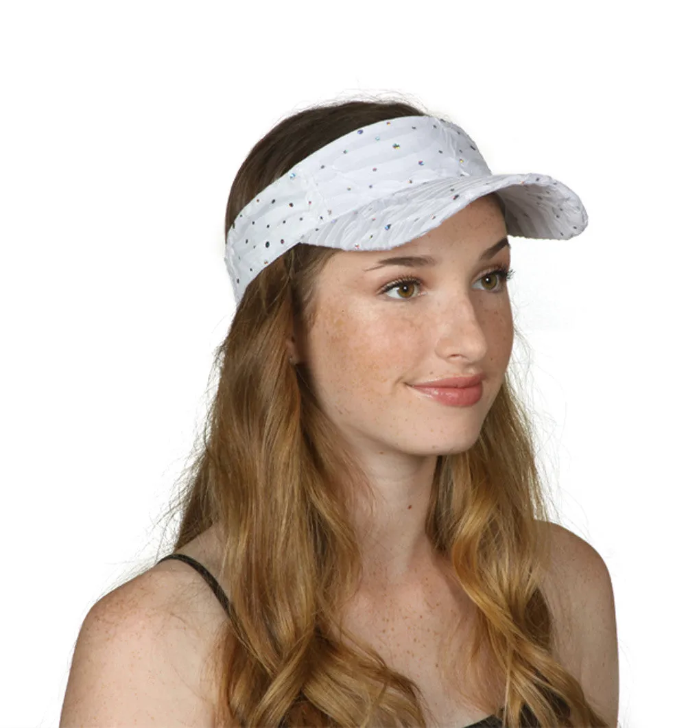 TopHeadwear Glitter Sequin Visor Hat