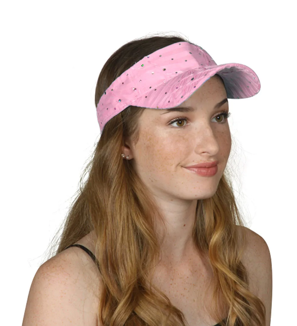 TopHeadwear Glitter Sequin Visor Hat