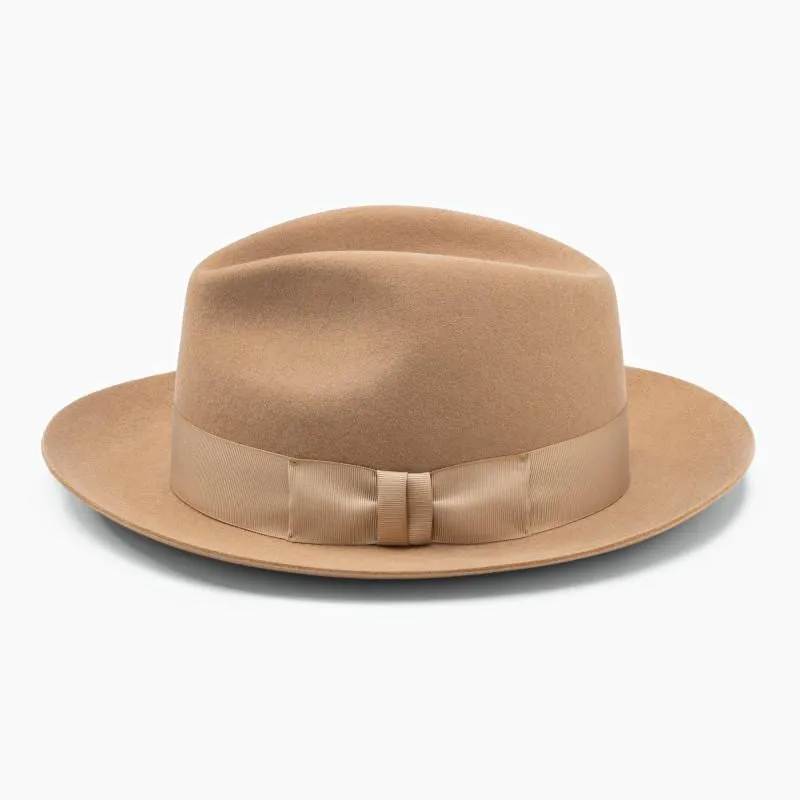 Trendy Classic Felt Fedora in Camel