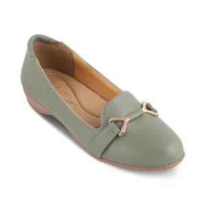 tresmode 240-YORKY-2 Green Women Flat Ballerina EU/37 UK/4