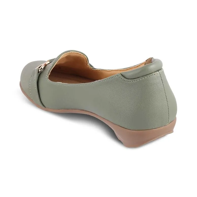 tresmode 240-YORKY-2 Green Women Flat Ballerina EU/37 UK/4