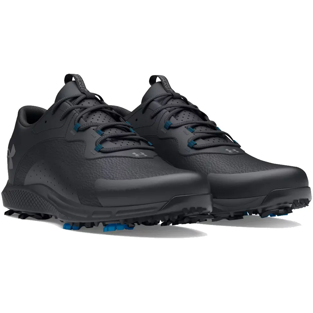 Under Armour Charged Draw 2 Wide Spiked Waterproof Shoes - Black/Black/Titan Gray