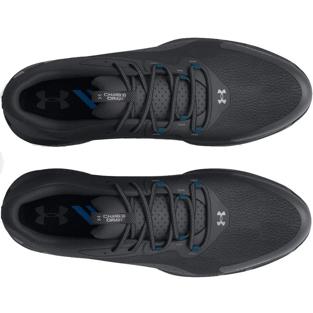 Under Armour Charged Draw 2 Wide Spiked Waterproof Shoes - Black/Black/Titan Gray