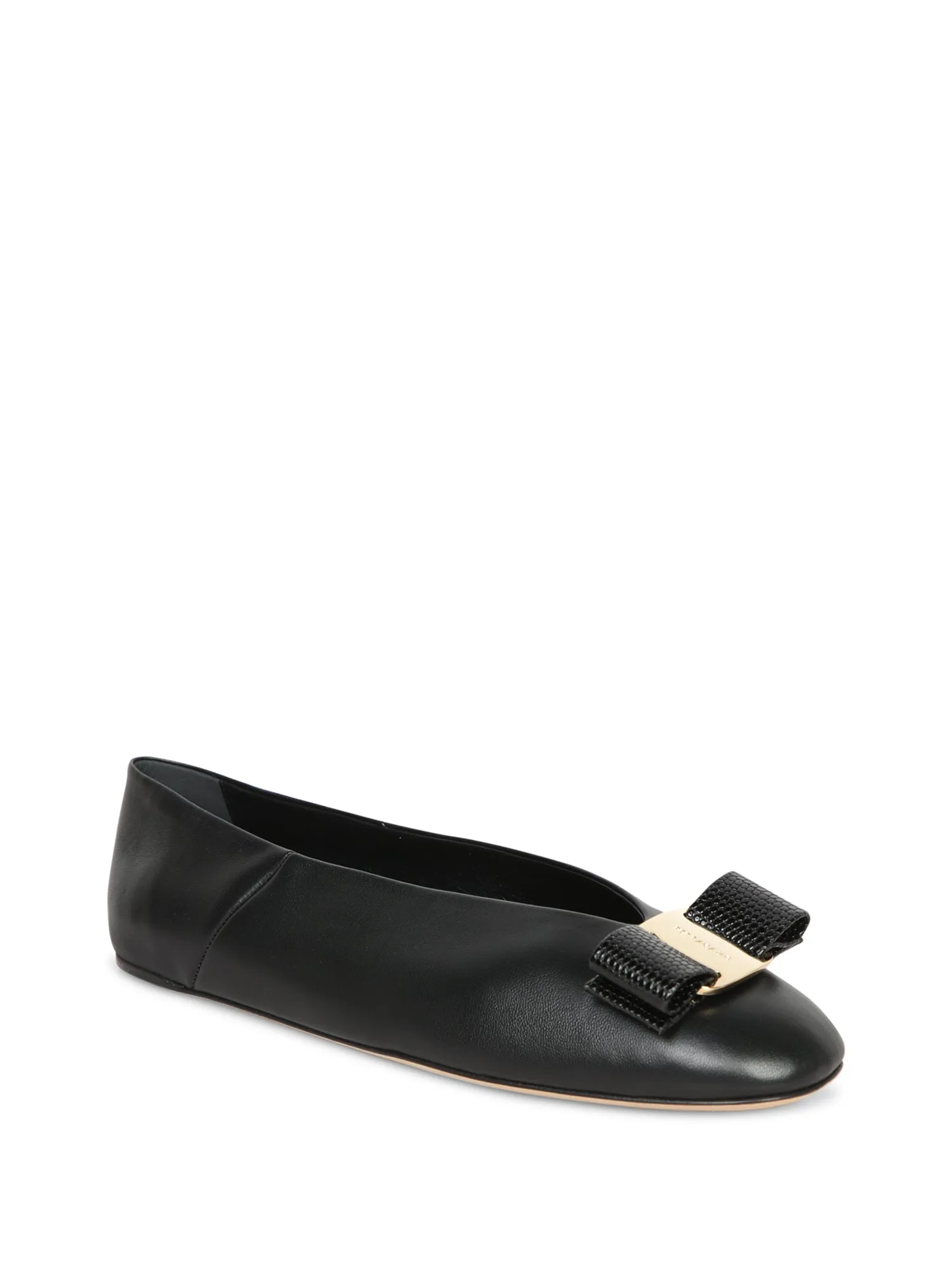 Vanna Nappa Black Ballet Flats