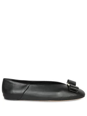 Vanna Nappa Black Ballet Flats