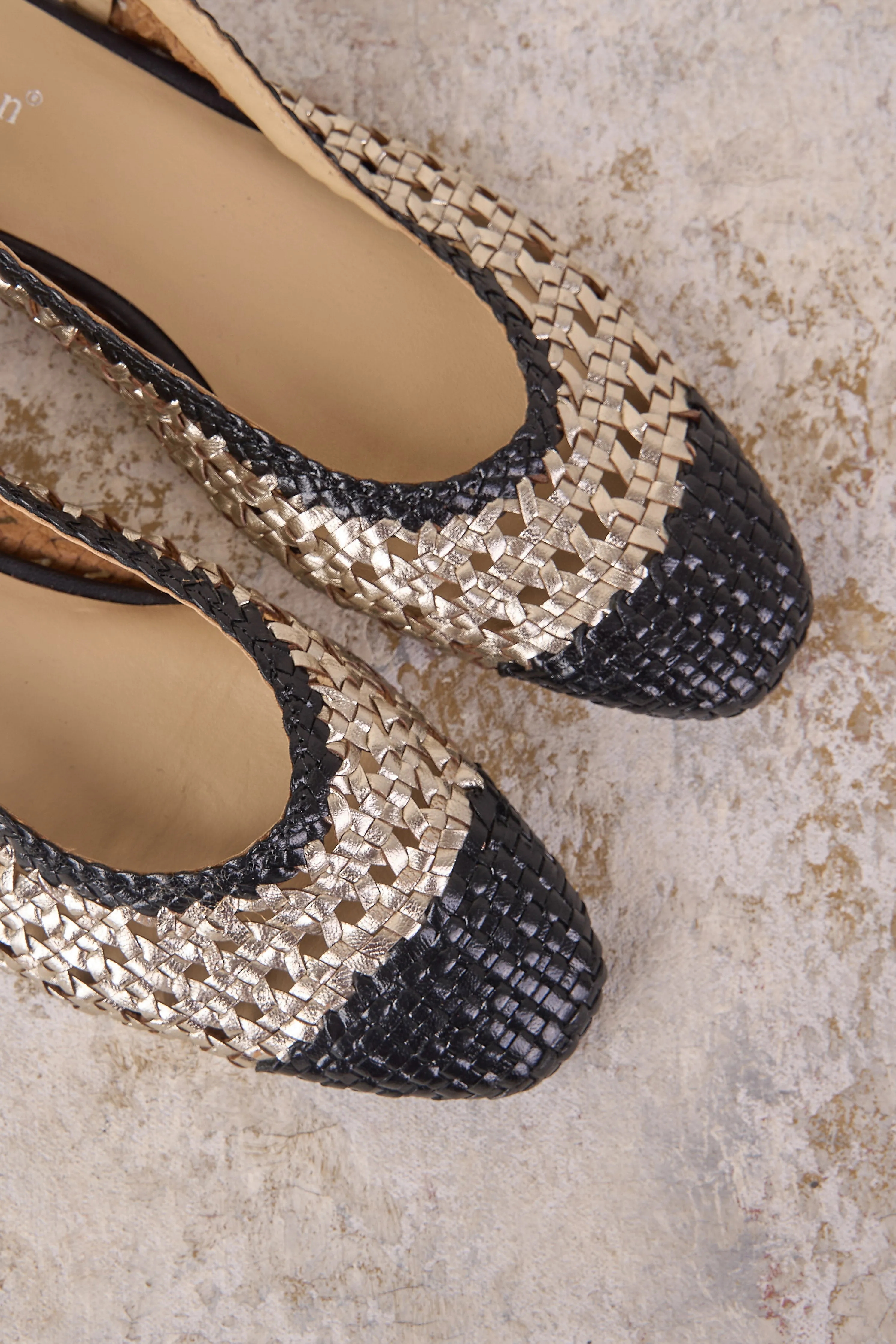 Verona Woven Sling Back Flat