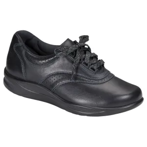 Walk Easy Black Leather Walking Shoe