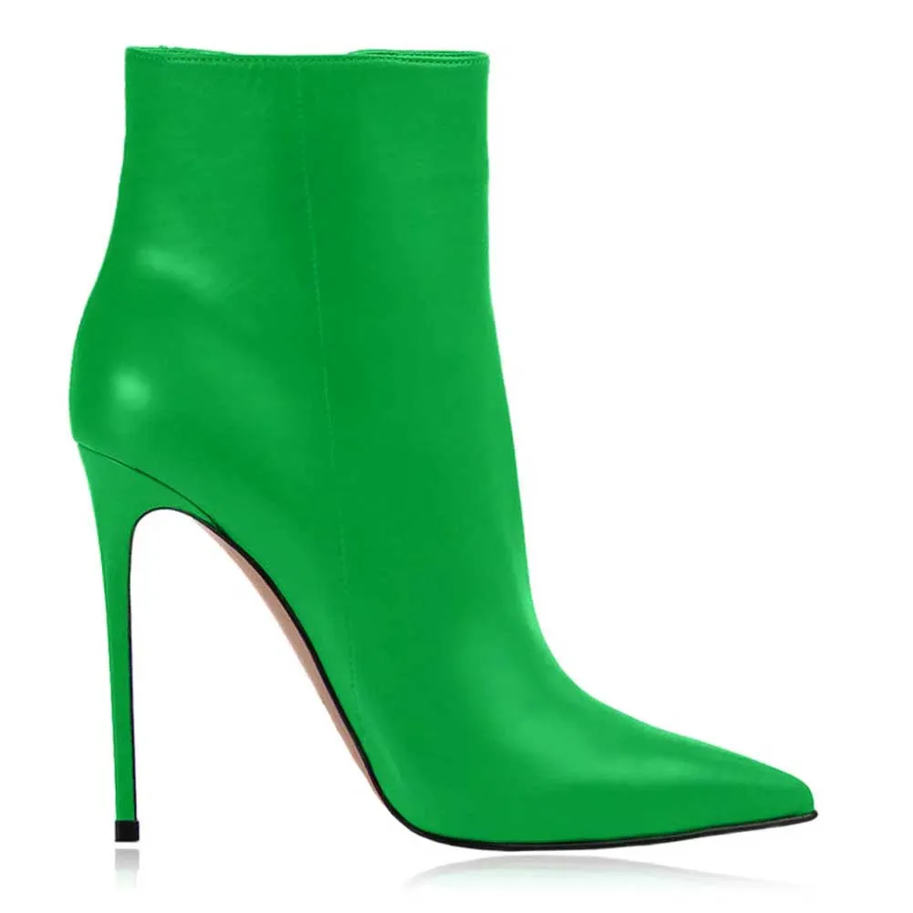 Women Stiletto Sexy Ankle Boots Zip Up Short Boots