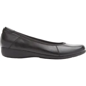 Women's Aravon Abbey Ballet Flat Black Leather