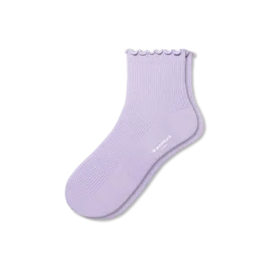 Women's Frilly Rib Quarter Socks