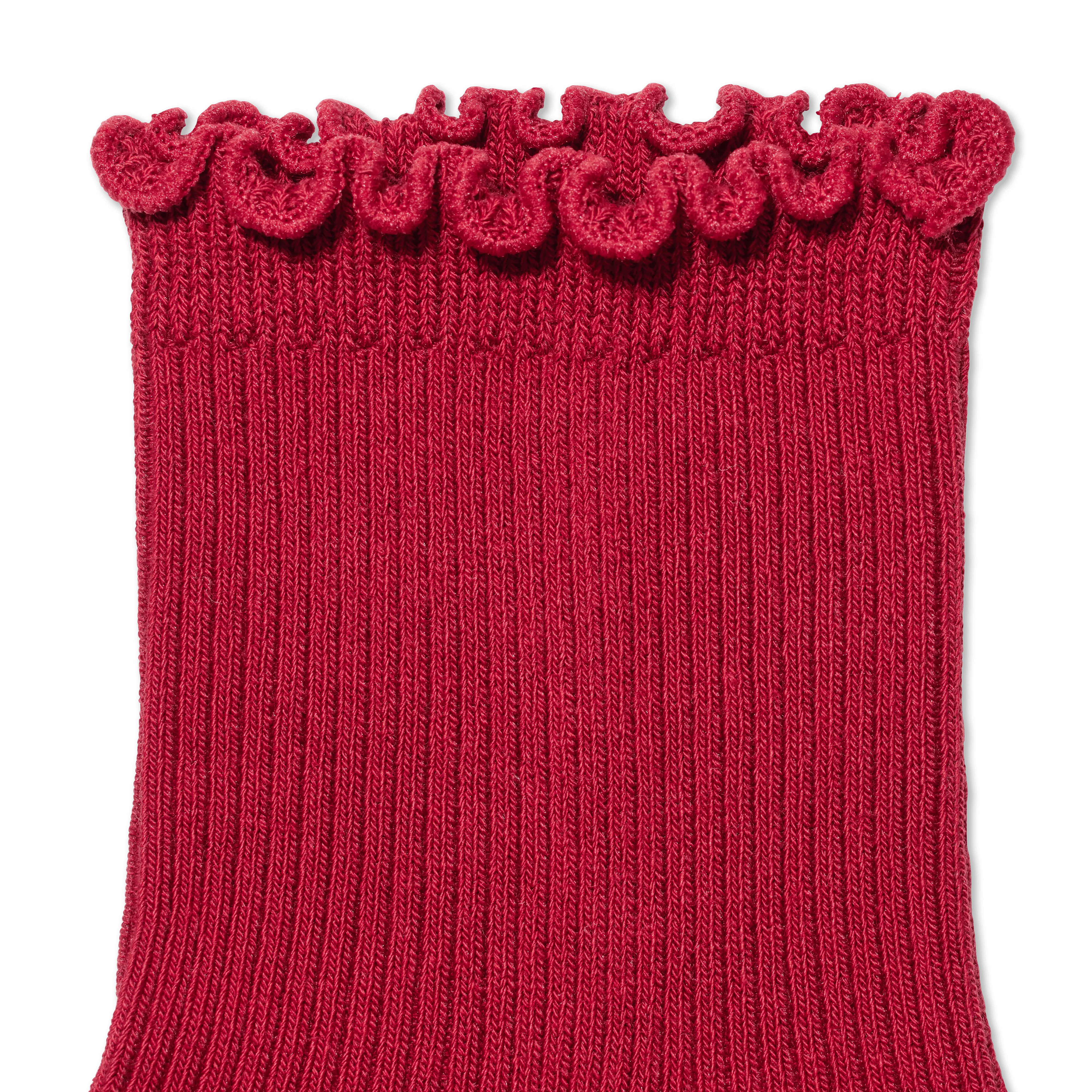 Women's Frilly Rib Quarter Socks