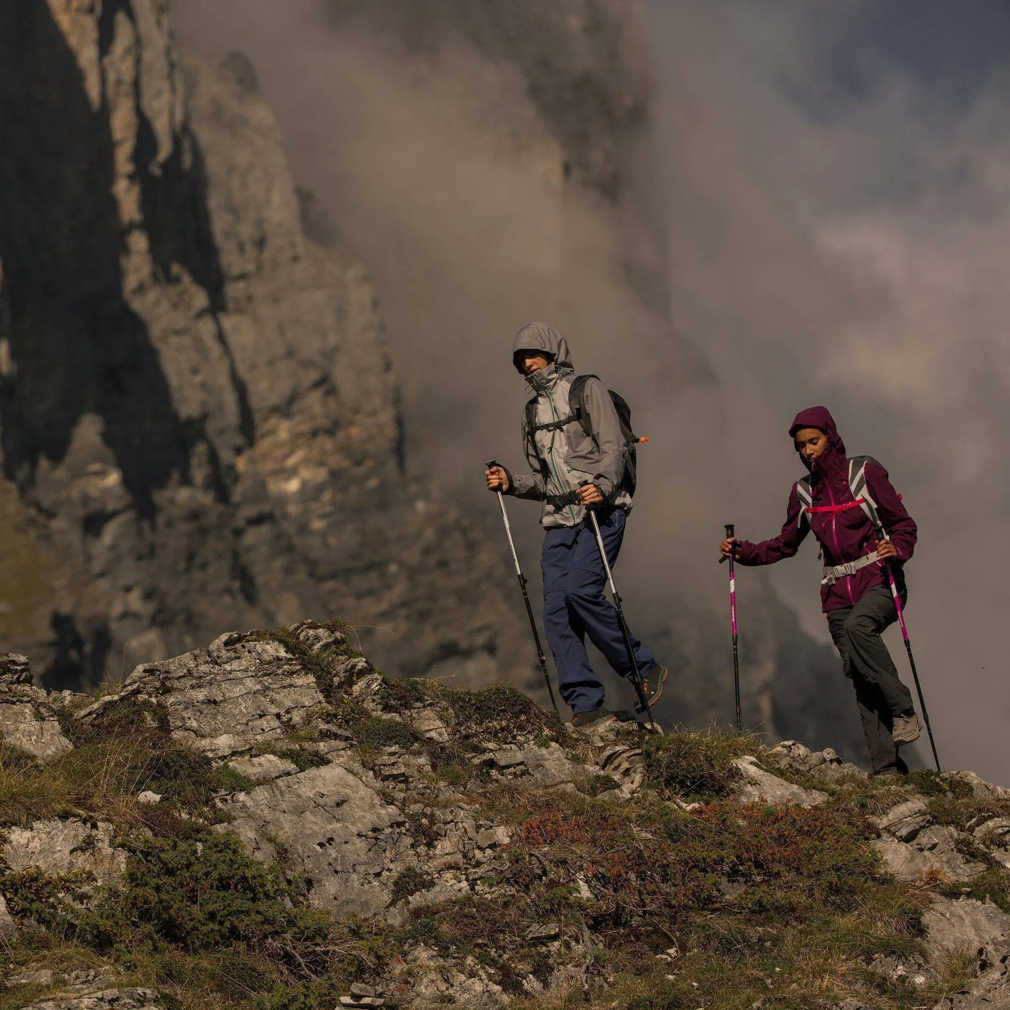 Women's Hiking Rain Jacket Forclaz 100