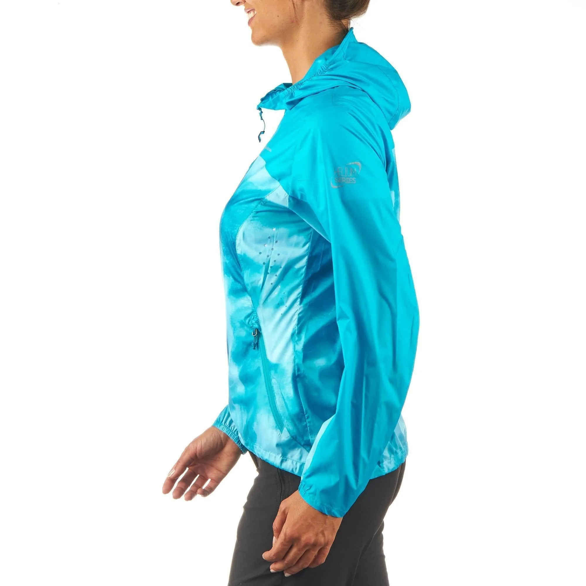 Women's Hiking Windproof Jacket Helium Wind 500 Anti-UV