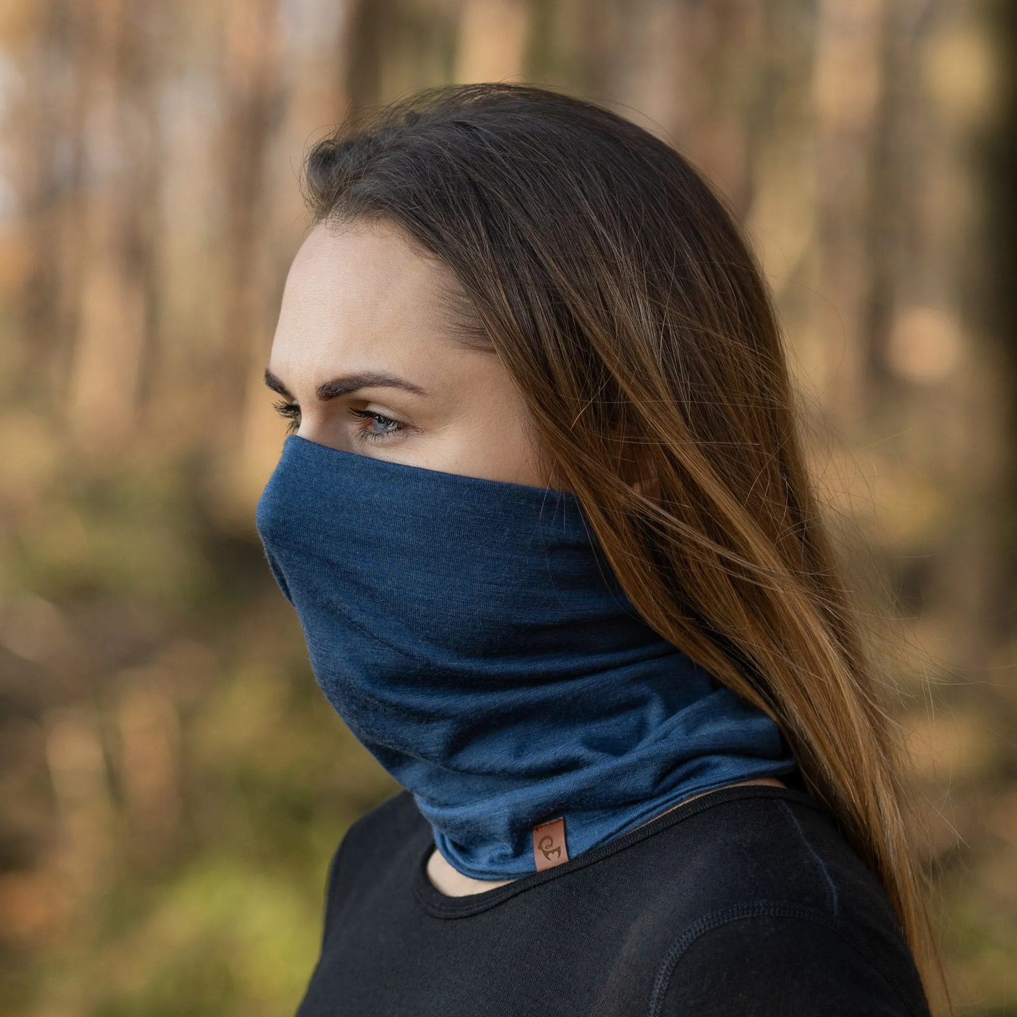 Women's Merino Neck Gaiter Denim