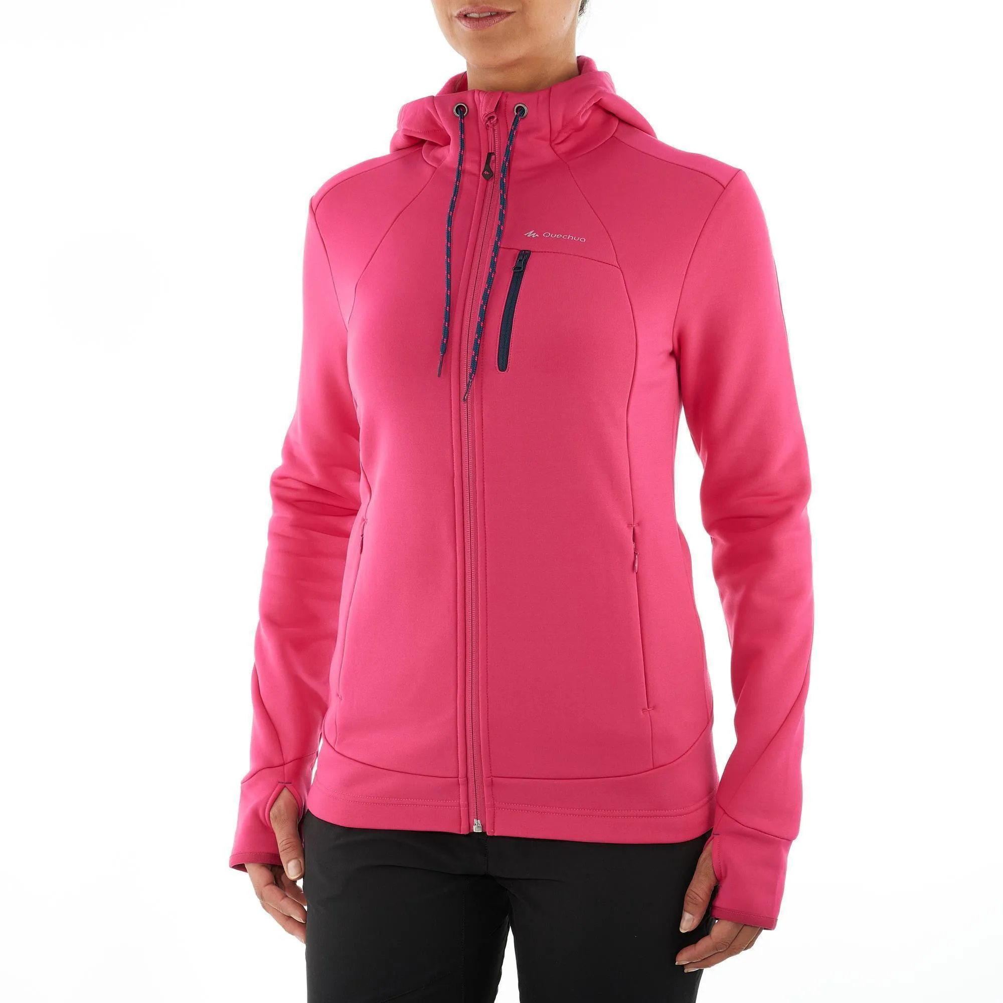 Women's Mountain Hiking Fleece Jacket Forclaz 200