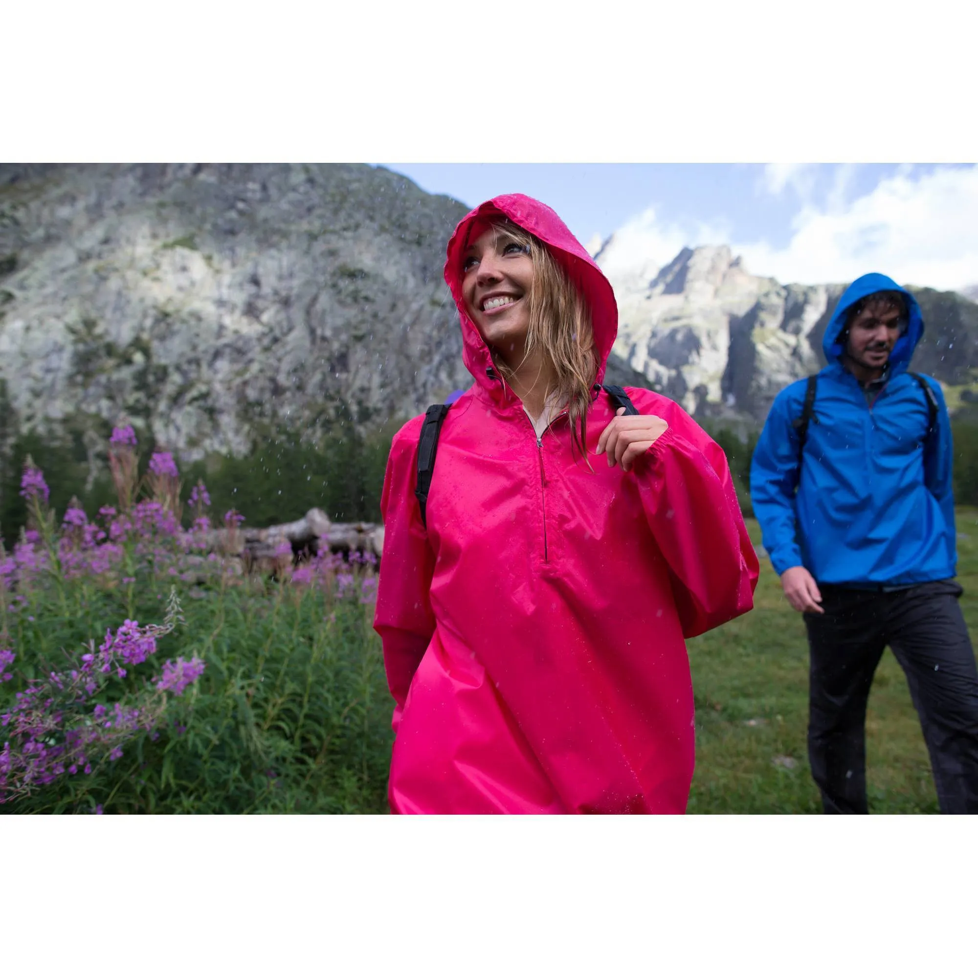 Women's Nature Hiking Waterproof Jacket Rain-cut