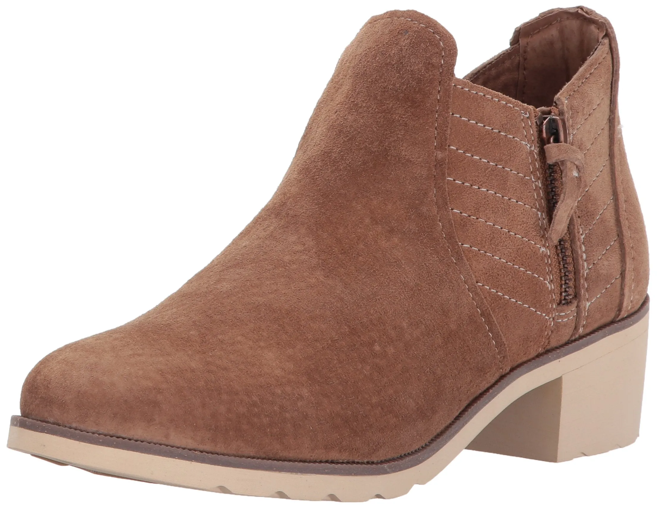 Women's Shoes Reef Voyage Low Suede Ankle Bootie w/ Zipper RF0A362B Tobacco