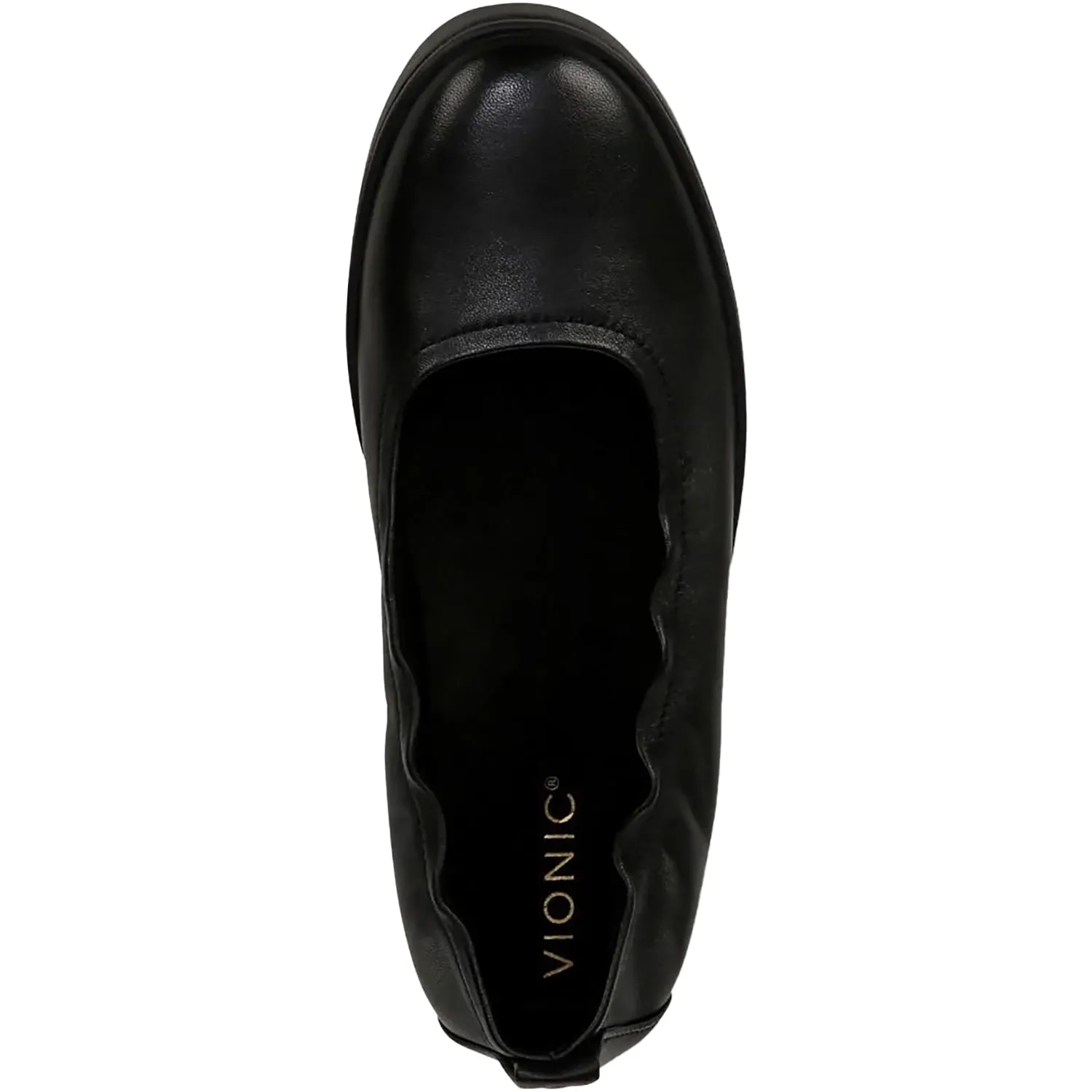 Women's Vionic Uptown Ballet Black Leather